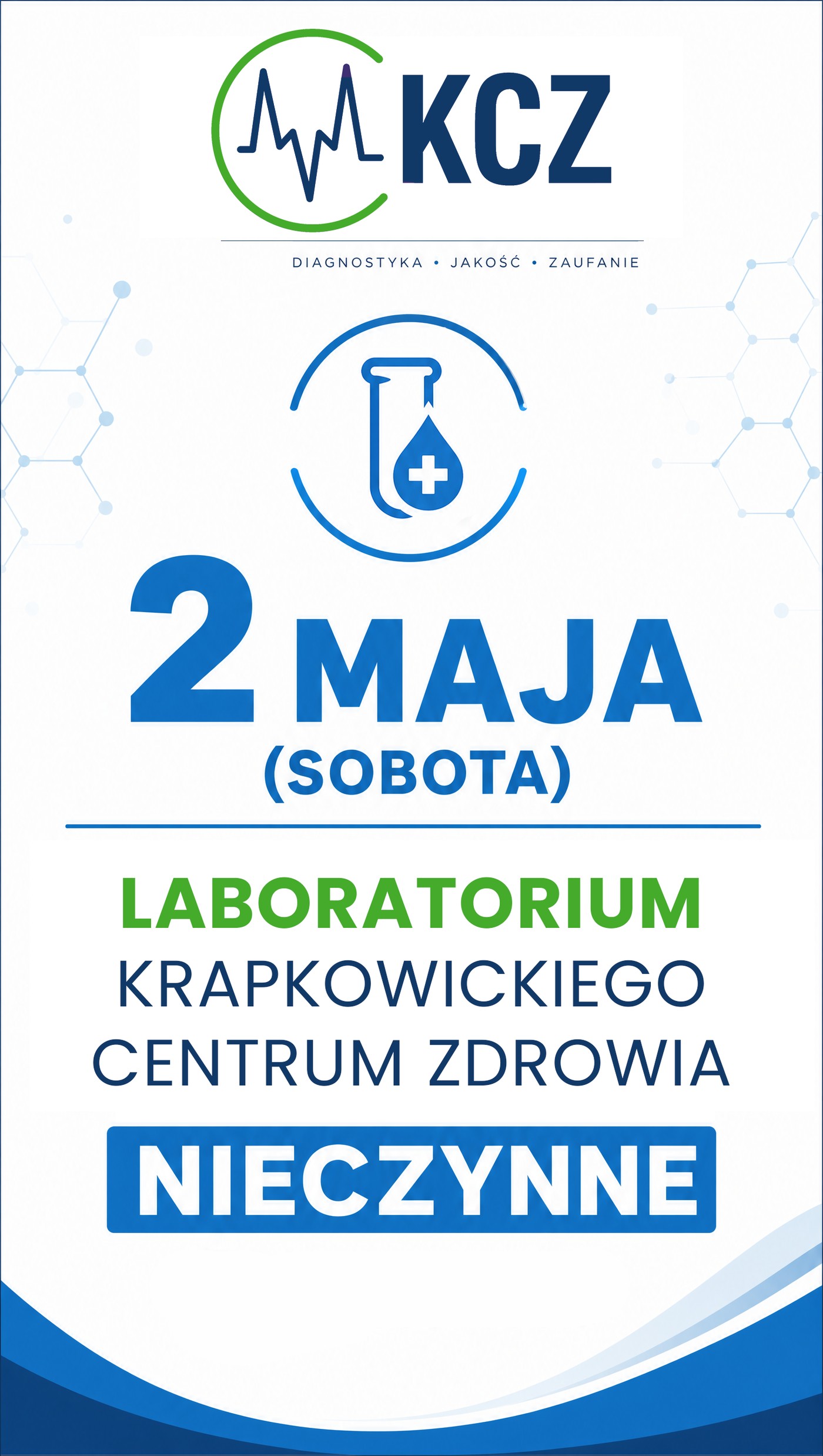Informacja o nieczynności laboratorium.