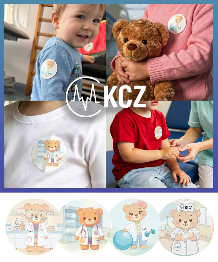 Dzieci z naklejkami terapeutycznymi.