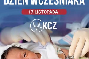 Noworodek z opieką medyczną.