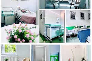 Nowoczesna sala szpitalna.