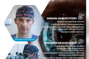 Chirurg okulistyczny w trakcie pracy.