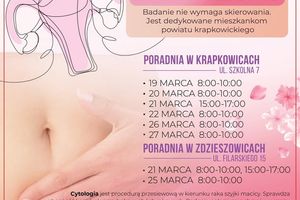 Plakat informacyjny o badaniach.